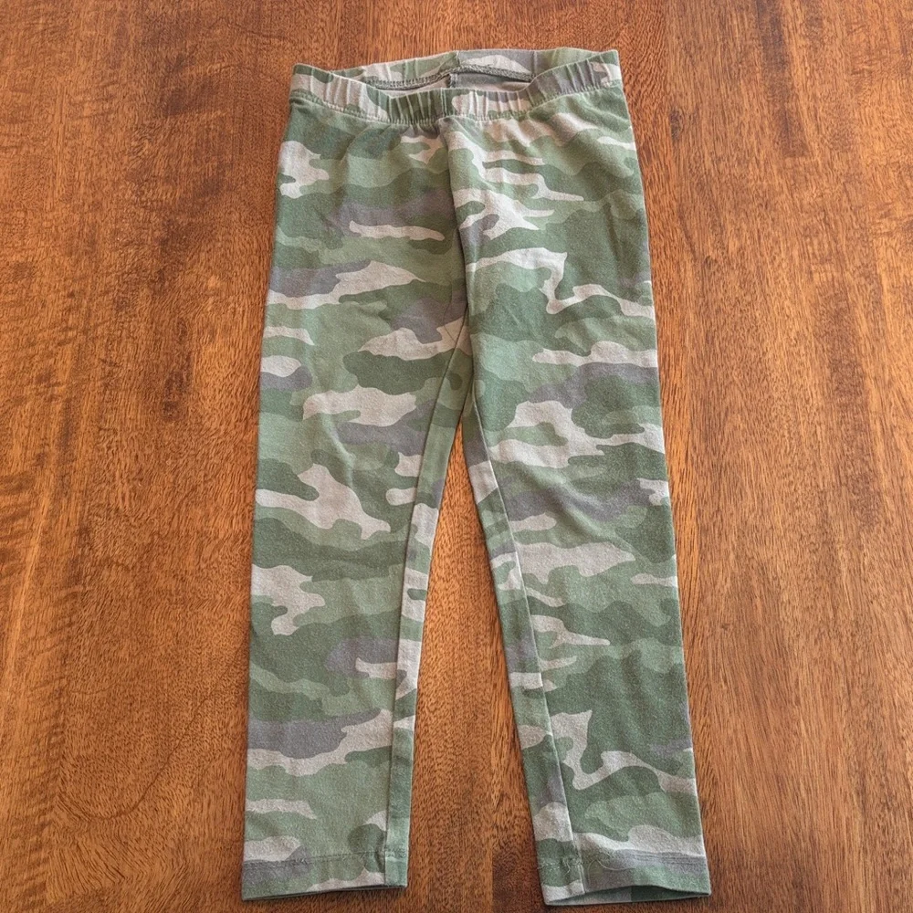 Kids Camo Leggings - Green Camouflage